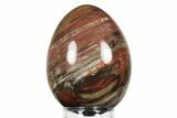 Colorful, Polished Petrified Wood Egg - Madagascar #245364-1